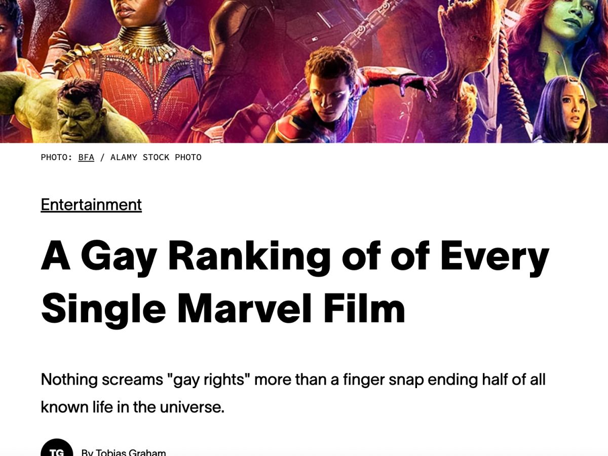 “A Gay Ranking of Every Single Marvel Film” For&nbsp;Vice